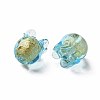 Handmade Gold Foil Lampwork Beads X-FOIL-T004-04B-3