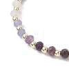 Dyed Natural Malaysia Jade & Synthetic Hematite Beaded Stretch Bracelets for Women BJEW-JB13069-04-3