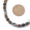 Round Natural Tiger Eye & Obsidian & Twist Synthetic Non-Magnetic Hematite Beaded Necklaces NJEW-JN05728-01-3
