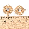Brass Pave Clear Cubic Zirconia Connector Charms CU-CBAEC99-11G-3