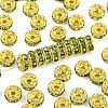 Brass Rhinestone Spacer Beads RB-A014-Z8mm-07G-1