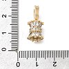 Brass Micro Pave Cubic Zirconia Donut Bails KK-U061-17G-3