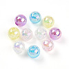 Transparent Crackle Acrylic Beads OACR-I015-41-1