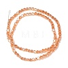 Electroplate Transparent Glass Beads Strands EGLA-L044-A-PL02-3