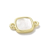 Brass Pave Shell Connector Charms KK-M300-10G-04-2