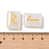 24Pcs Rectangle Natural Quartz Crystal Rune Stones G-K335-06A-3