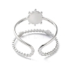 Tarnish Resistant 304 Stainless Steel Open Cuff Ring Components X-STAS-F301-03P-2