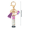 Alloy Resin Heart Keychains KEYC-TADJ0002-01G-I-3