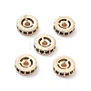 Brass Micro Pave Cubic Zirconia Beads KK-R216-10B-KCG03-1