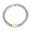 667 Stainless Steel Oval Link Bracelets BJEW-F529-11GP-4