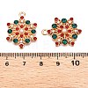 Alloy Enamel Pendants+ABS Imitation Pearl+Rhinestone ENAM-T020-10B-3