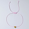 Heart Synthetic Non-magnetic Hematite Bead Braided Bead Bracelets for Couple SV5183-3-1