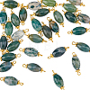 30Pcs Natural Moss Agate Connector Charms FIND-DC0003-54-1
