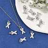 SHEGRACE Brass Micro Pave Clear Cubic Zirconia Pendants XGRQ29815-394P-X-5
