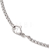 Electroplate Synthetic Non-magnetic Hematite Round Cluster Pendant 304 Stainless Steel Box Chain Necklaces NJEW-JN05888-5