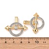 Brass Micro Pave Cubic Zirconia Pendants KK-G543-14GP-02-3