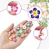 60Pcs 15 Colors Handmade Polymer Clay 3D Flower Plumeria Beads CLAY-FS0001-39-3
