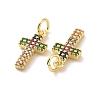 Brass Micro Pave Cubic Zirconia Pendants KK-E068-VF124-3