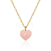 Pink Heart Pendant Necklaces for Women UK9775-1-1