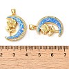 Rack Plating Brass Micro Pave Clear Cubic Zirconia Pendants KK-P268-10A-G-4