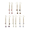 Star Natural & Synthetic Mixed Stones Earrings for Women EJEW-JE07130-3
