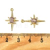Brass Micro Pave Cubic Zirconia Pendants KK-M277-08G-02-3