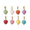 Spray Printed Synthetic Turquoise Pendants PALLOY-JF05130-1