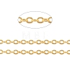 Brass Flat Oval Cable Chains X-CH030-G-2