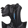 Pacific Saury Glass Seed Beads Dangle Earrings EJEW-MZ00647-3
