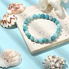 Natural Hemimorphite Round Beaded Stretch Bracelets BJEW-TA00280-2