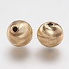 Brass Corrugated Beads KK-F736-04C-2