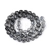 Crackle Transparent Glass Beads Strands GLAA-Q108-02A-01-2