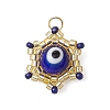 Beaded Star Eye Charms PALLOY-MZ00575-04-1