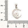 Brass Micro Pave Cubic Zirconia Pendants ZIRC-D275-03P-3