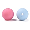 Rubberized Style Imitated Silicone Acrylic Beads MACR-T048-01A-13-2