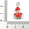 Anti-Tarnish Rhodium Plated 925 Sterling Silver Enamel Christmas European Dangle Charms STER-Z010-02P-02A-3