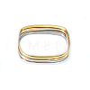 3Pcs Women's Simple Fashion Square PVD Vacuum Plating 201 Stainless Steel Stackable Bangles BJEW-O182-05M-1-1