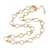304 Stainless Steel 6MM and 10MM Ring Link Chain Necklaces NJEW-P343-02A-G-4