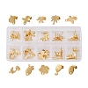 20Pcs 10 Style 201 Stainless Steel Stud Earring Findings STAS-YW0001-70G-1