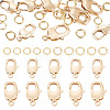 10Pcs 2 Styles Brass Lobster Claw Clasps KK-TA0009-15-1