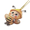 Cute Bees Acrylic Pendant Decoration HJEW-G026-01D-3