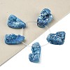 Electroplated Natural Druzy Agate Beads Strands G-N0259-08-4