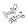 SHEGRACE Brass Micro Pave Clear Cubic Zirconia Pendants XGRQ29911-394P-I-2