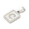 Vacuum Plating 304 Stainless Steel Pave Natural White Shell Pendants STAS-S130-03P-C-2