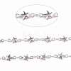 201 Stainless Steel Star & Oval Link Chains STAS-N092-107-4