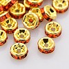 Brass Rhinestone Spacer Beads RB-A014-Z8mm-20G-1