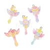 Transparent Resin with Alloy Pendants RE-CBA14F0-03-1