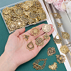 84Pcs 14 Styles Tibetan Style Zinc Alloy Hollow Chandelier Component Links FIND-PH0062-10-3