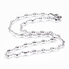 304 Stainless Steel Chain Necklaces STAS-P164-17P-1