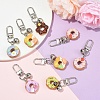 8Pcs Resin & 304 Stainless Steel Bell Pendant Decorations HJEW-YW00345-4